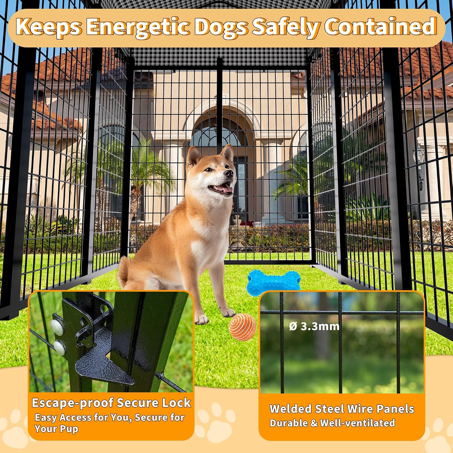 Heavy-Duty Dog Kennel with Roo - đánh giá và giá Feeding