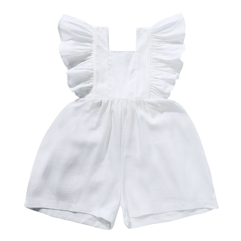 2026 Summer Newborn Baby Girl  - đánh giá và giá Baby Summer Linen Sleeveless Jumpsuit