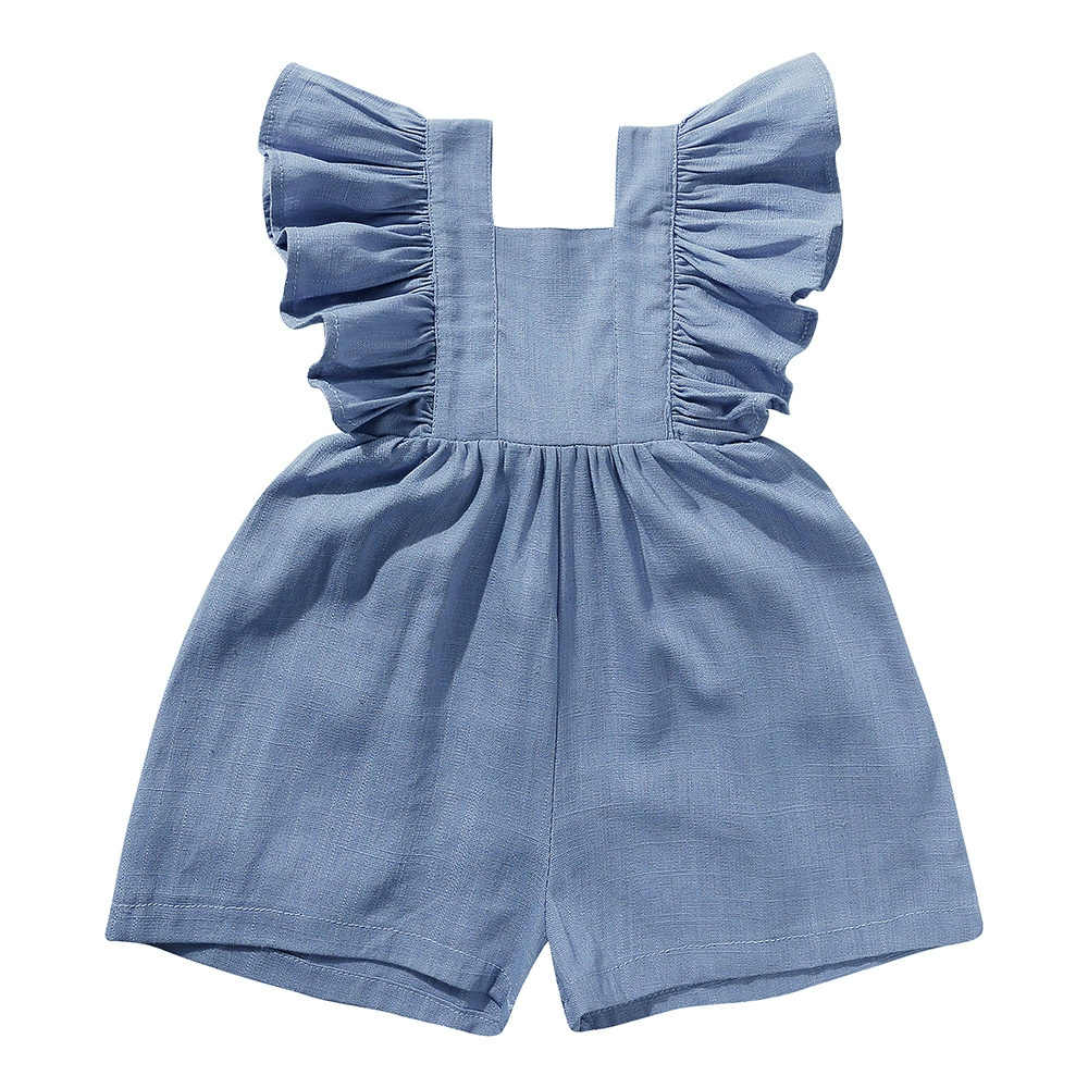 2026 Summer Newborn Baby Girl  - đánh giá và giá Baby Summer Linen Sleeveless Jumpsuit